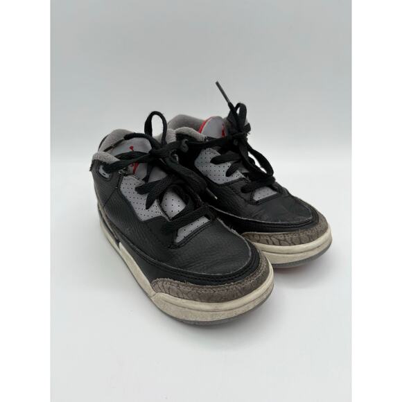 Nike Air Jordon 3 Retro Black Cement Toddler Size 9C - Picture 1 of 8